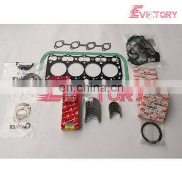 4LE2 Piston Ring + Full Engine Gasket Kit + Engine Bearing for Kobelco SK75 EXCAVATOR photo-2