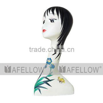 Window Dispaly RetroStyle Mannequin Head Plastic Female Realistic Head Manikin,Wholesale Cheaper Head Mannequin, H1103 photo-3