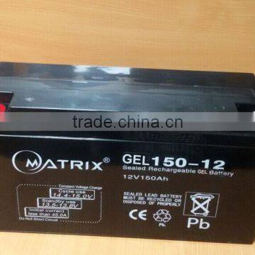 Made in China deep cycle gel solar battery 12v 150ah