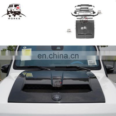 G class W464 G500 G63 B900 dry carbon fiber hood front lip grille cover rear door cover roof spoiler and rear wing