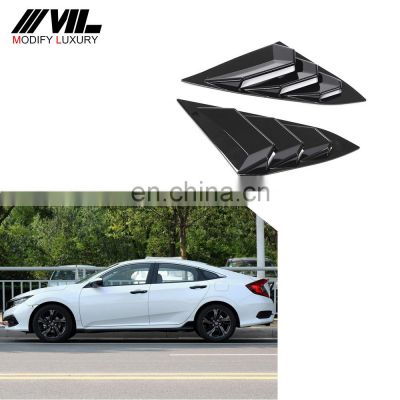 Modify Luxury ABS Car Rear Window Triangle Cover Trims for Honda Civic 10th 2016-2019