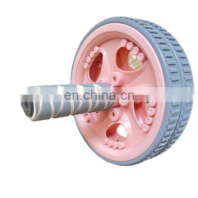 Fitness Exercise Ab Roller Muscle Double Wheel Multifunctional  Durable Abdominal Roller With Kneeling Pad