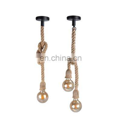 Decorative Hemp Rope Pendant Light E27 Simple Design Vintage Lighting