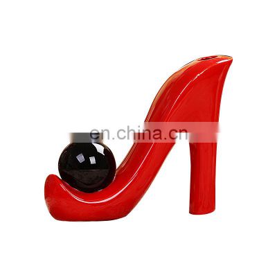 high heel women shoe ceramic vase