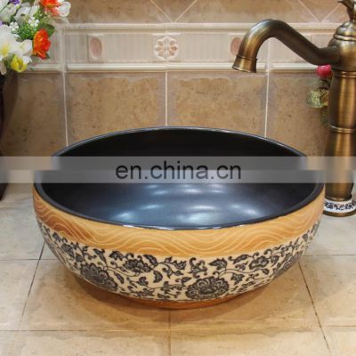 Jingdezhen hand maded ceramic art outdoor garden sinks