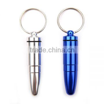 Waterproof aluminium alloy pill holder keychain