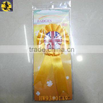 Hot Sale Independence Day Rosette with National Flag Pattern