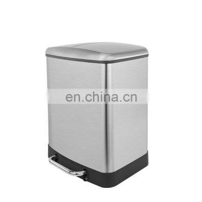 High Quality 2 Compartments 24 Liter Recycling Bin Soft Closing Stainless Steel Large Recycle Household Kitchen Trash Can photo-2