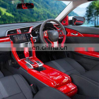 New 2022 Car interior Center Console Gear Position interior decoration Frame mouldings Right hand drive For Honda Civic 16-20