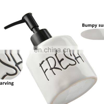 Hot Sale Ceramic Customize Bathroom Set Ceramic Hand Soap Dispenser Cheap Bathroom Accessories photo-5