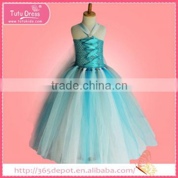 Cartoon movie character paleturquoise fairy style overalls gauze dress halloween costume