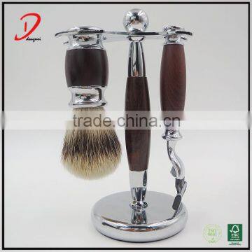 professional shaving brush and razor set ,badger hair shaving brush set wholesale , metal shaving razor & shaving brush set