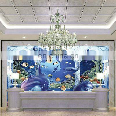 Seaworld floor 3d printing ceramic dolphin design bathroom 3d tiles