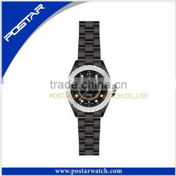 High Quality Charm Fashion Black Ceramic Pair Watches