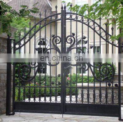 Ornamental Galvanized Steel Security Wrought Iron Main Gate Design photo-4
