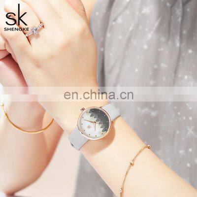 SHENGKE Lady Quartz Watch K9021 Wrist Fashion Women Digital Watches Women Custom Logo Watches For Girls Women photo-5