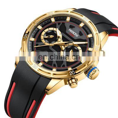 NIBOSI 2537 Montre Luxe Homme Three-Eye Six-Pin Chronometer Quartz Watch With Calendar photo-1