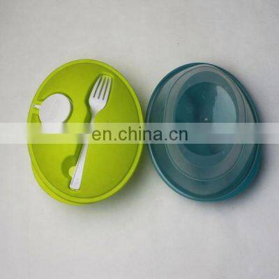 Custom Plastic Salad Container With Fork and Sauce Box photo-3