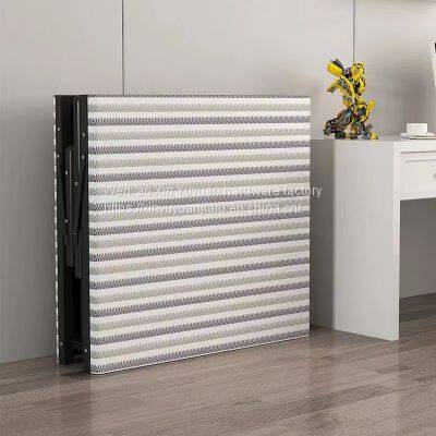 Omisham Simple Portable Home Single Foldable Bed Adult Double Wooden Bed