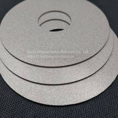 Sintered porous titanium plate for PTL