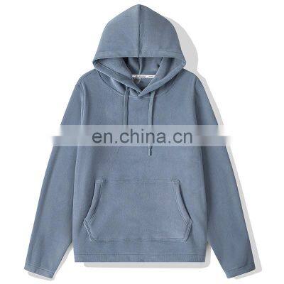 Wholesale Plus Size Polar Fleece Pocket Pullover Hoodie Custom Unisex Warm Long Sleeve Sweatshirts Polyester Hooded For Men photo-5