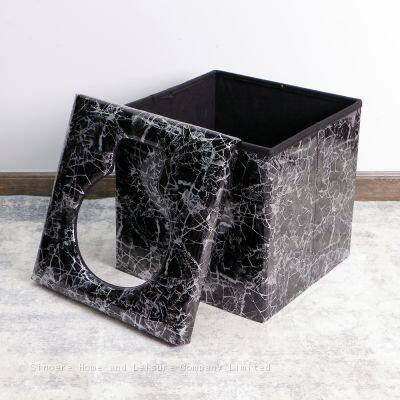 PVC Toilet Ottoman With Pattern