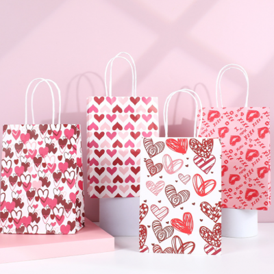 Snack Bread Tea Bag Filter Paper Paper Bag Handle Paper Bag Valentine's Day Love Decoration