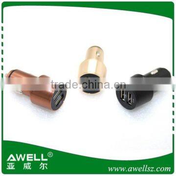 dual port car usb charger with hammer shape