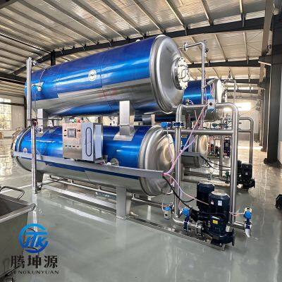 Автоклав для высоких температур, стерилизатор под высоким давлением для мясных продуктов, оборудование для стерилизации с водяным душем и распылением