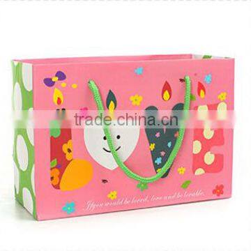 Lovely Pink Candle Pattern Boutique Big Paper Shopping Bag