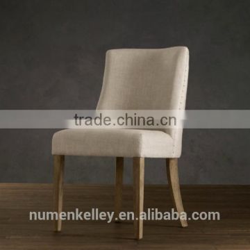 2015 hot sales antiqued finish dinning chair fabric chairs