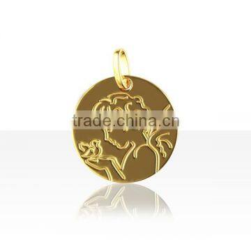 18k gold angle pendant saudi arabia jewelry for wholesale