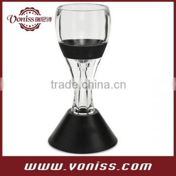 Hour Glass Wine Aerator, Instant Wine Aerator with Stand with color box packing, for Red or White Wine & Spirits