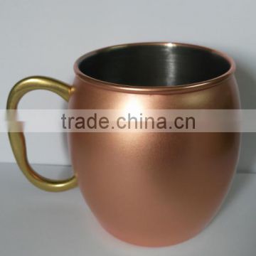 copper plated moscow mule mug with matt finished