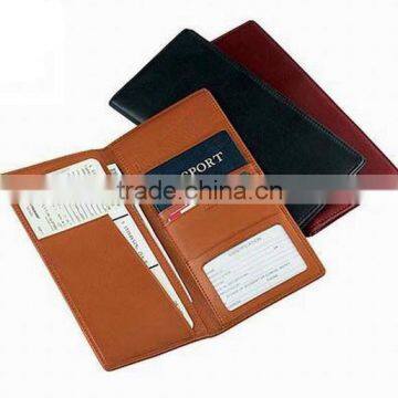 Genuine leather checkbook passport document travel wallet                        
                                                Quality Choice