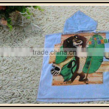 kids hooded poncho towel,poncho hooded beach towel