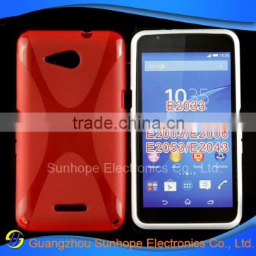 X line design tpu casing for Xperia E4g E2003 E2006 E2053 E2043