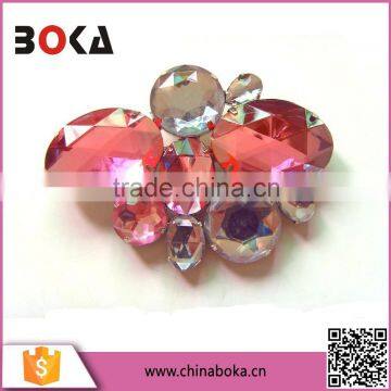 BOKA Fashion irregular soldering acrylic stones brooch wholesale