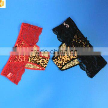 Extreme Nylon Lace Fabric and Leopard Cotton Women String