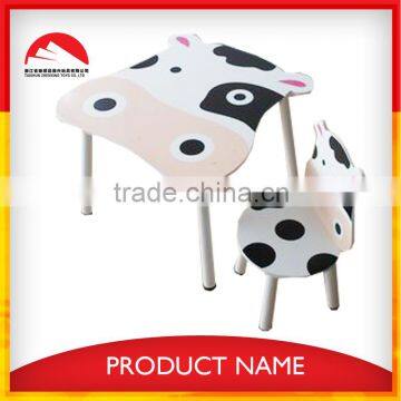 Wooden Cartoon Cowabunga Child Study Table and Chair photo-4