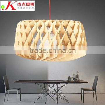 Wooden LED pendant light JK-8005B-07 restaurant wooden shade pendant lamp E27 lamp holder