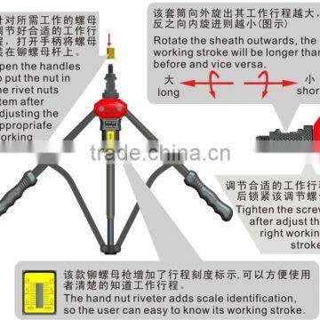 Professional rivet pliers hand riveter 17inch M3-M12