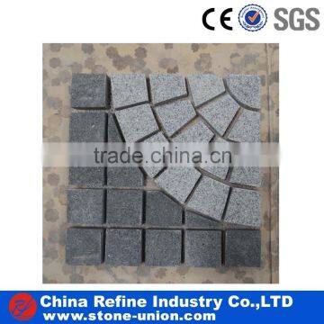 Dark grey square pavement stone