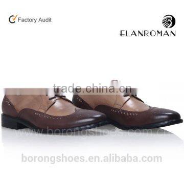 Leather mens brogue shoes from Guangzhou China OEM manufacture dress shoe