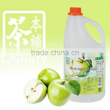 Wholesale Bubble Tea Green Apple Flavored Fruit Concentrates Syrups