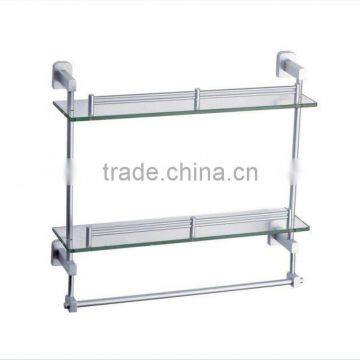 Bathroom Double Glass Shelving