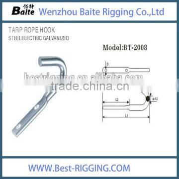 STEEL ELECTRIC GALVANIZED TARP ROPE HOOK tarp rope hook