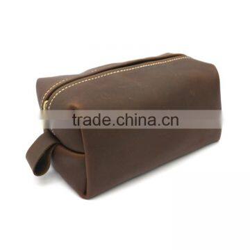 Wholesale fashion style customzied logo mens travel PU cosmetic bags