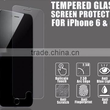 Alibaba China manufacture 9H 2.5D mobile phone FULL SIZE Tempered Glass for iphone 6