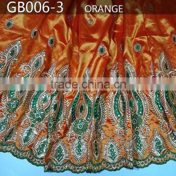 GB006-3 2015 wholeslae african raw silk george fabric/raw silk george wrappers